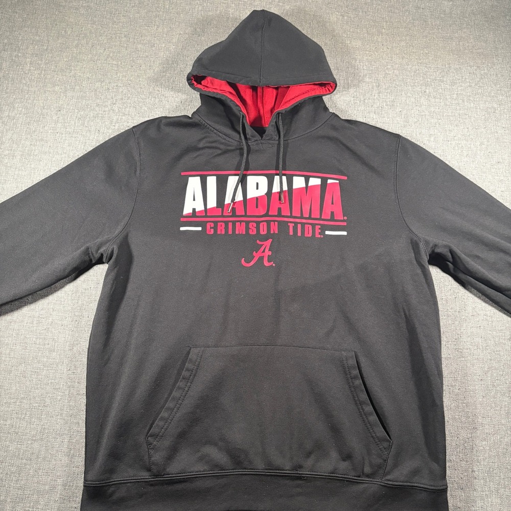 Colosseum Alabama Crimson Tide Hoodie Mens XL Black Red Graphic Sweatshirt